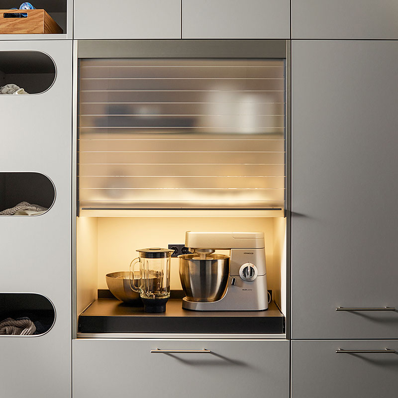 Kast bijkeuken met rolluik