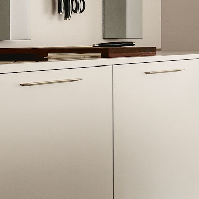 Kasten met RVS grepen