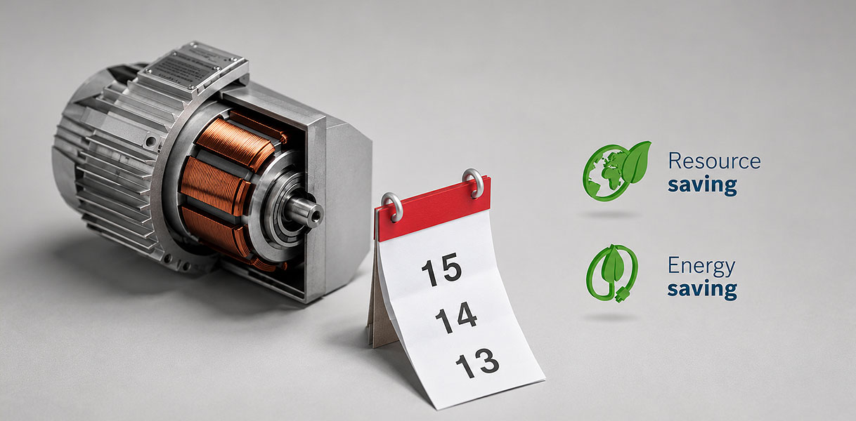 Koolborstelloze EcoSilence Drive motor van Bosch die fluisterstil draait en nauwelijks slijt