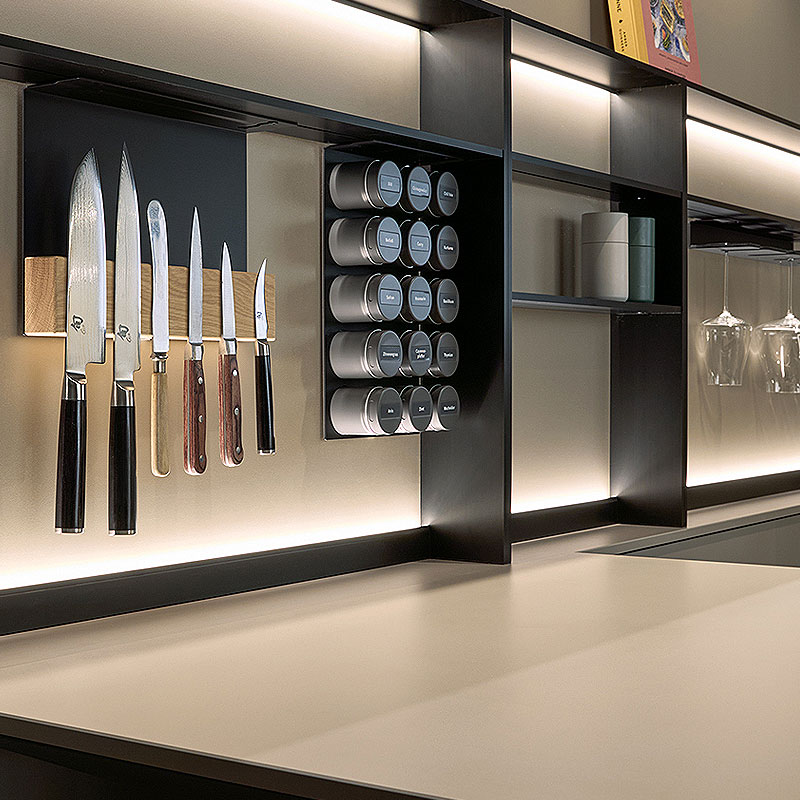 Keramisch zandkleurig werkblad