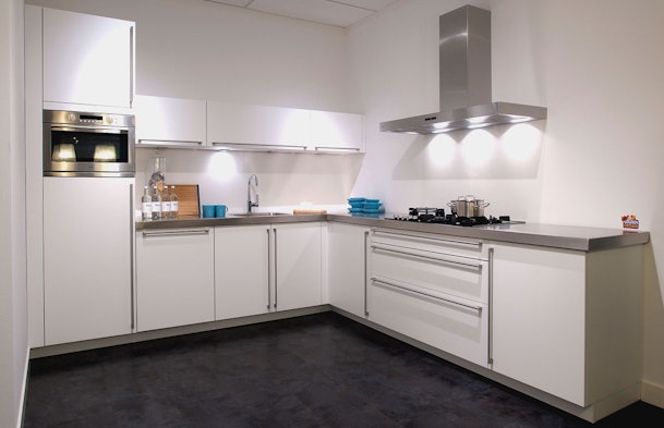 RVS werkblad bij hoekopstelling