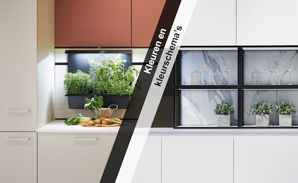 Keuken kleuren en kleurschema's.
