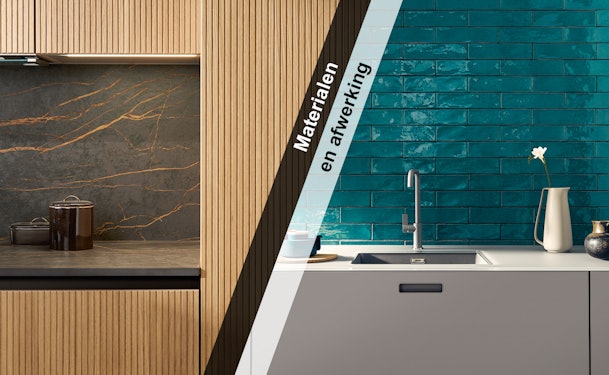 Keuken materialen en afwerking.
