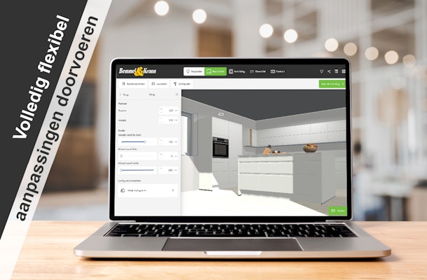 Uw keuken ontwerp kunt u eenvoudig aanpassen.