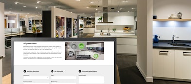 Afspraak inplannen voor keukenadvies via een afspraakformulier.