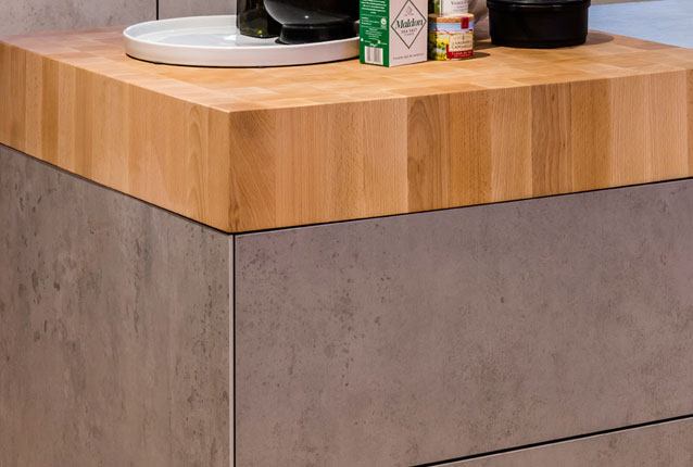 Keukenfront in betonlook