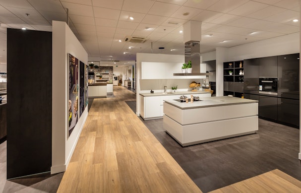 Complete keukens in winkel showroom