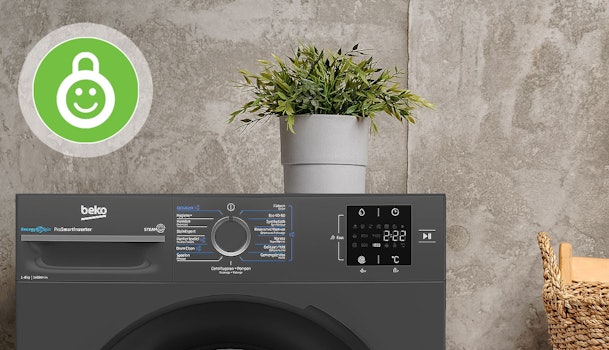 Beko wasmachine met kinderslot icoon