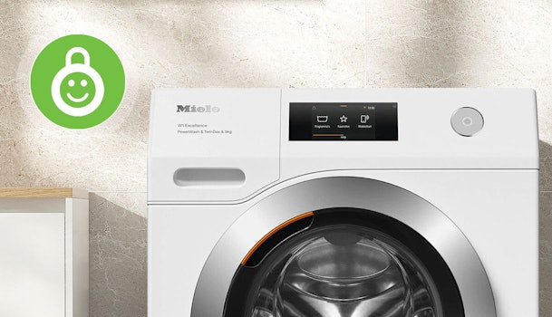 Miele W1 Excellence wasmachine met kinderslot icoon