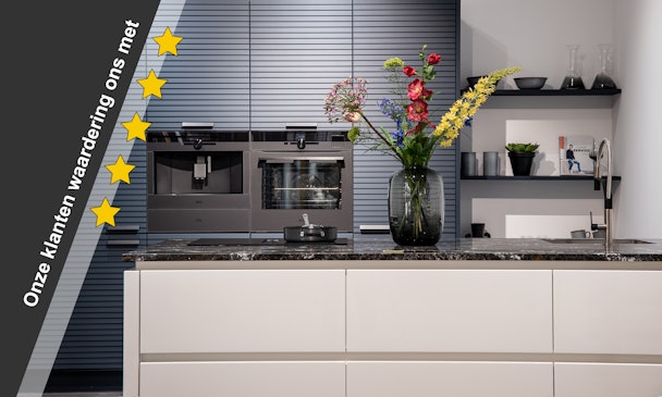 Onze klanten waarderen de kwaliteit van onze keukens met 5 sterren.