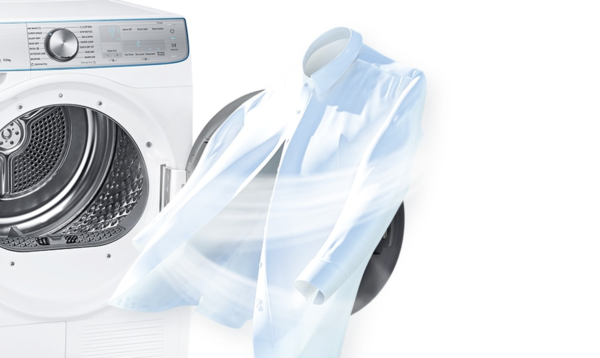 Kleding opfrissen met lucht