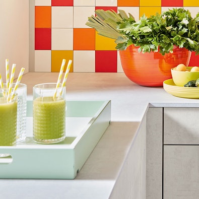 Kleurrijke achterwand