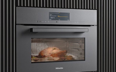 Miele combimagnetron met koel front technologie voor veilige bediening en koele ovendeur