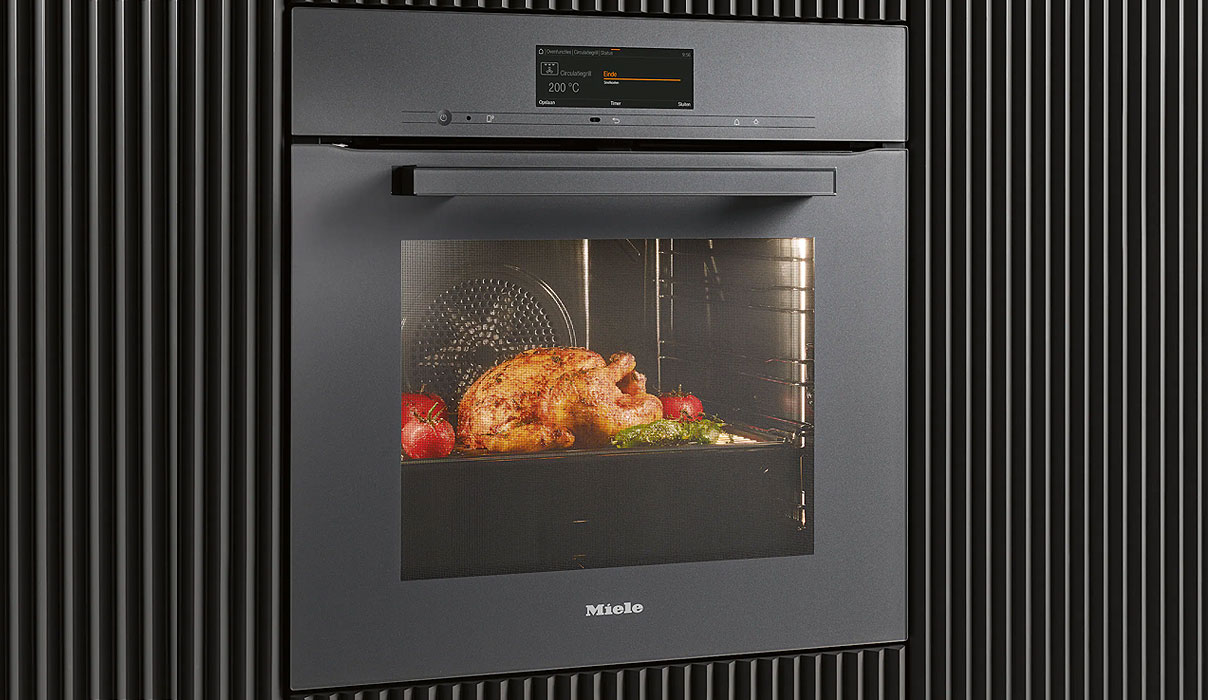 Miele oven koel front veiligheidssysteem meerlaags koeling bescherming tegen brandwonden gezinsveiligheid