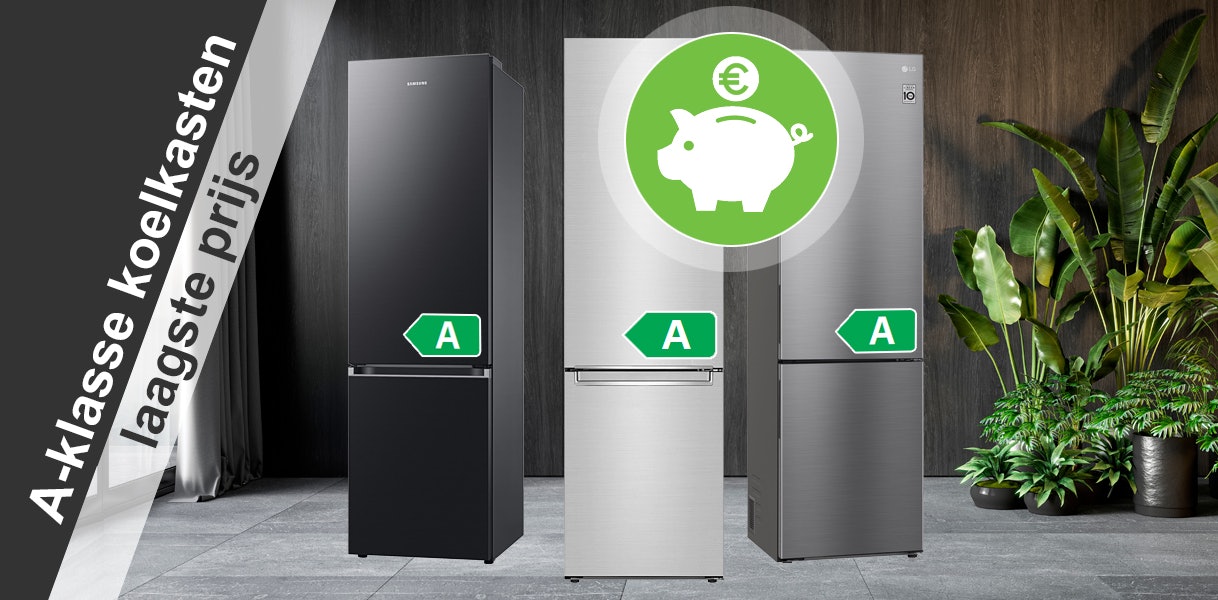 Met een koelkast met energieklasse A bespaar je geld en energie.