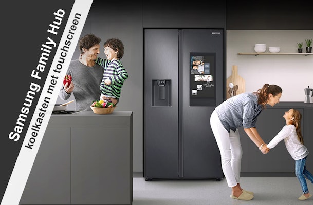 Samsung Family Hub koelkasten hebben een ingebouwd touchscreen scherm.