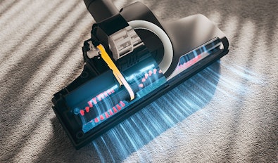 Krachtige turboborstel dierenharen anti-allergie LED verlichting roterende borstels huisdier allergenen tapijt