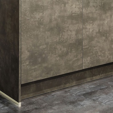 Kunststof front met een betonlook