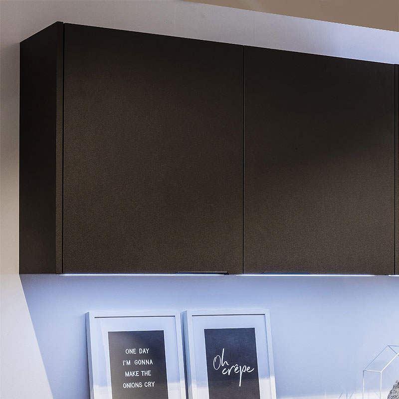 Kunststof fronten met bruin leerlook