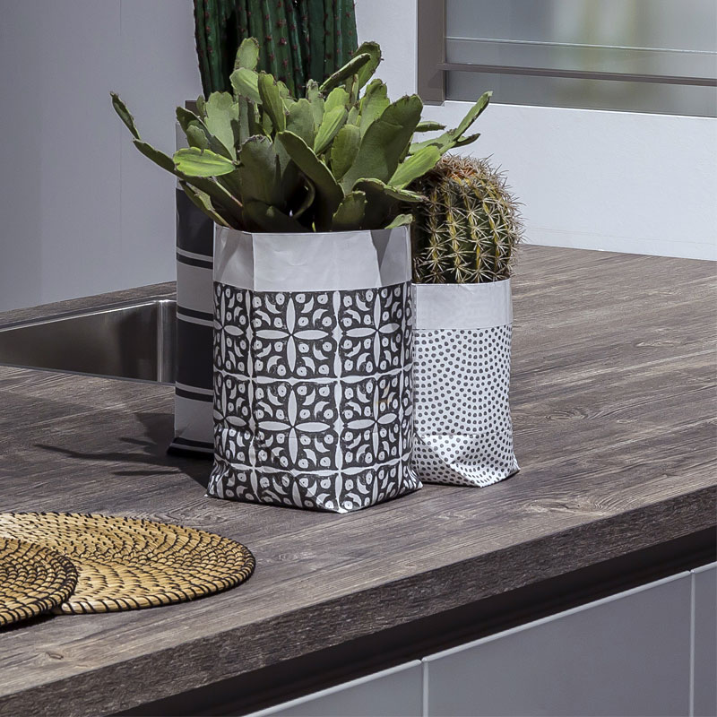 Kunststof keukenblad houtdesign