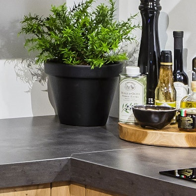 Kunststof werkblad in beton look