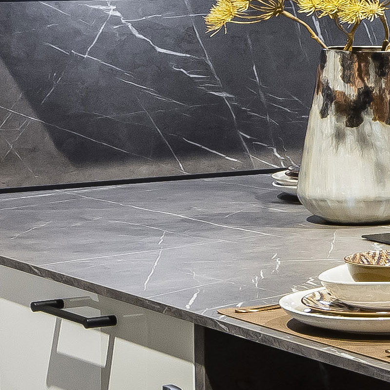 Kunststof werkblad in marmer-look