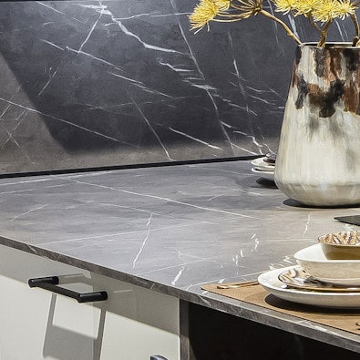 Kunststof werkblad in marmer-look