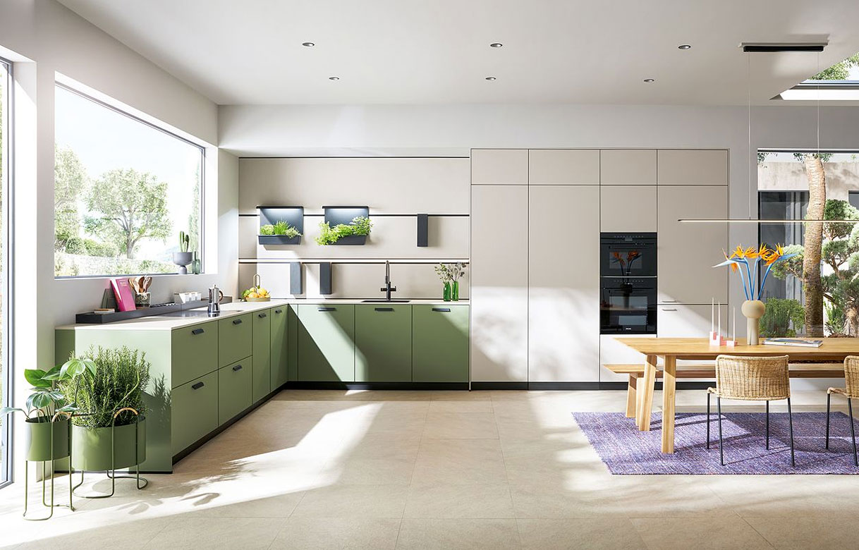 L-vormige opstelling in woonkamer