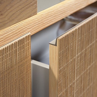 Ladefront in Esche naturstructuur