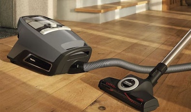 Lage stofuitstoot anti-allergie sledestofzuiger Miele HEPA filter allergeenvrije uitblaaslucht parket