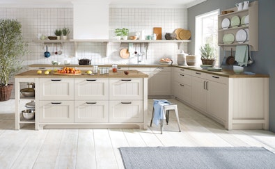 Landelijk kookeiland.