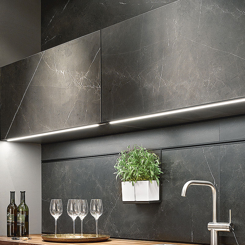 Led verlichting onder bovenkast