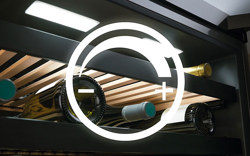 Miele wijnklimaatkast met energiezuinige LED-verlichting en luxe flespresentatie