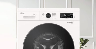 LG 8 kg wasmachine met bedieningspaneel en AI DD-motor met directe aandrijving