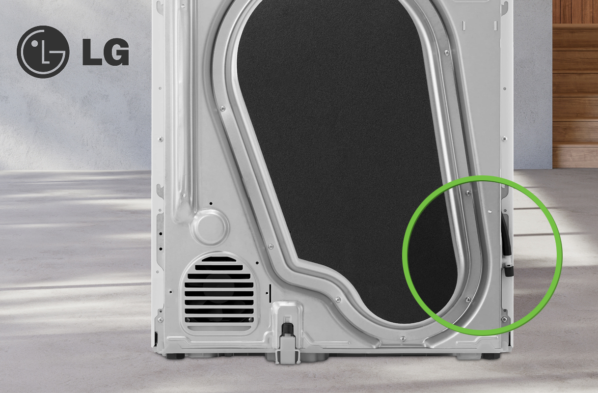 LG droger op afvoer aansluiten.