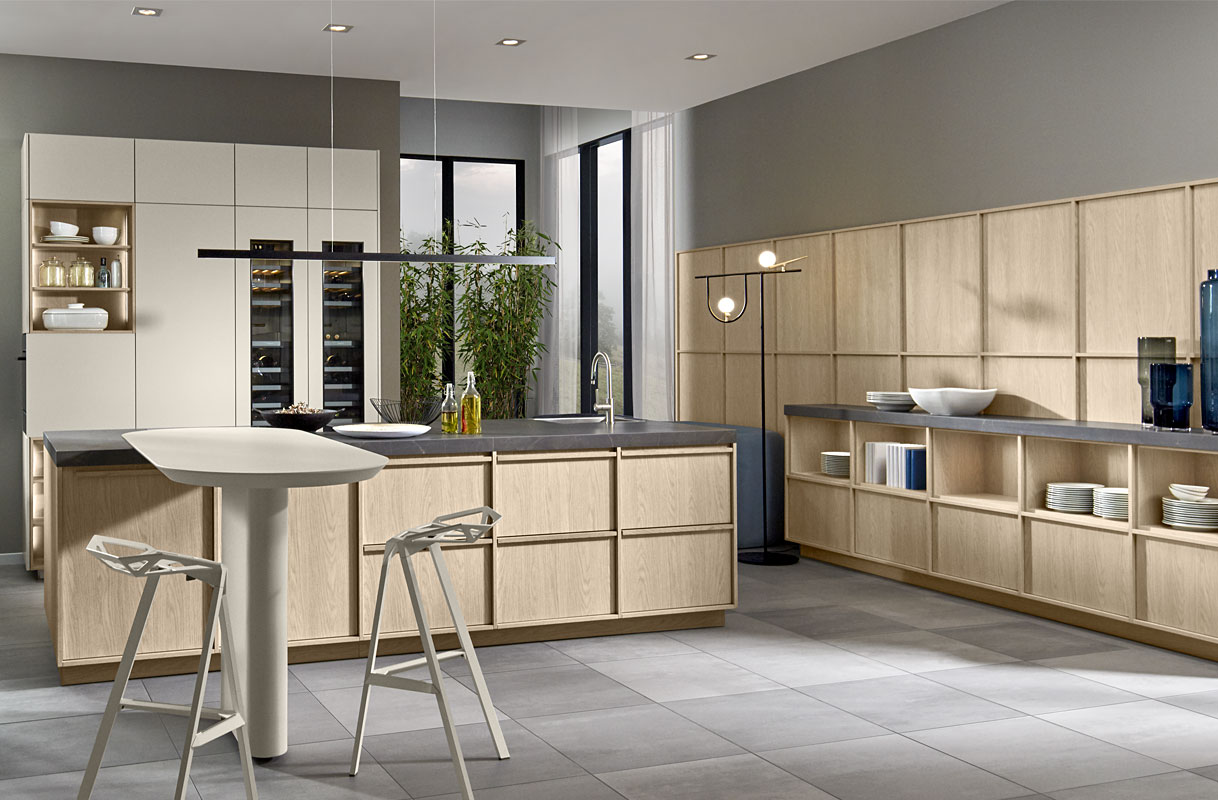 Lichtbruine Japandi keuken