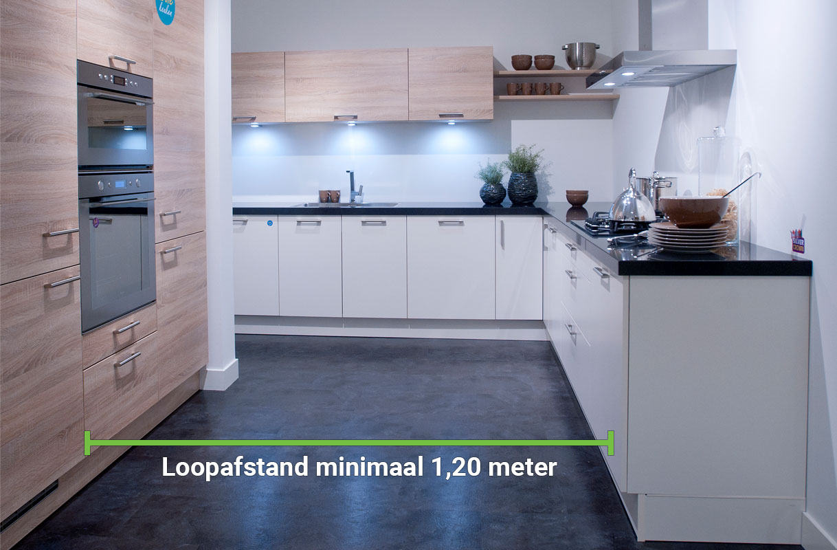 Indeling en ergonomie U-vormige keuken