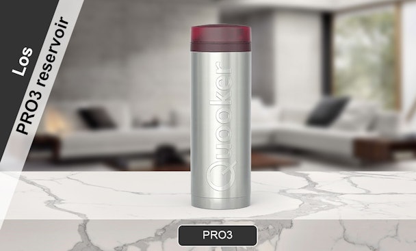 Los Quooker PRO3 reservoir voor 3 liter kokend water, aangesloten op de koudwaterleiding