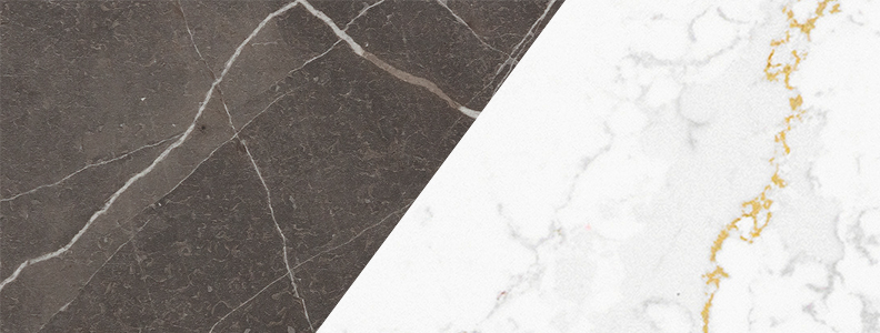 Marmer-look werkblad materialen.