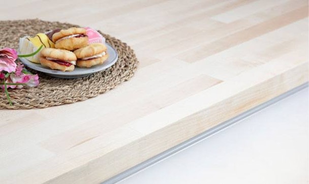 Massief houten aanrechtblad van ahornhout