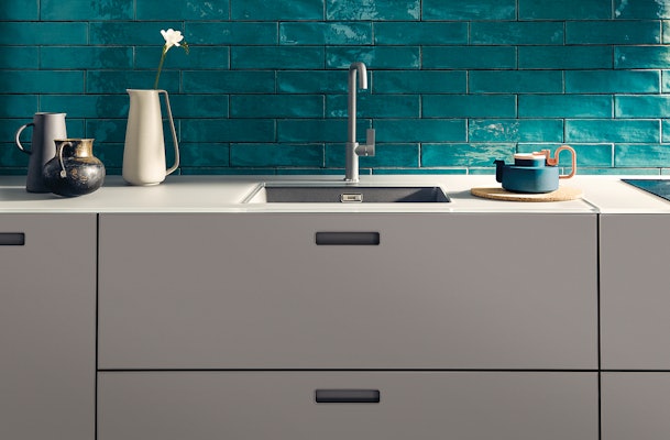 Mat glas front in next125 keuken