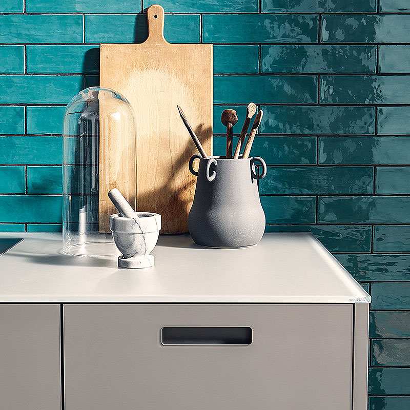 Mat glazen keukenblad