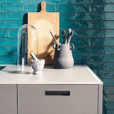 Mat glazen keukenblad