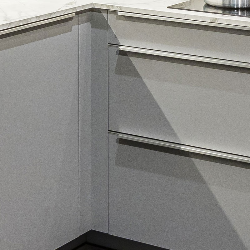 Matte grijze fronten