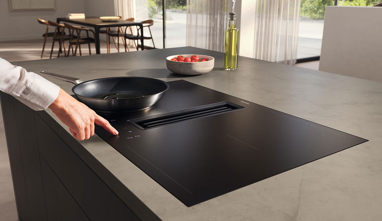 Matte inductiekookplaat van Miele