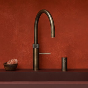Quooker Fusion Round kraan in de kleur messing patina