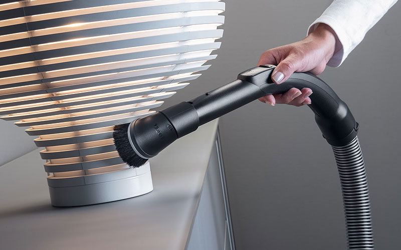 Meubelzuigmond zachte borstels reinigt radiator lamellen delicate oppervlakken allergenen stof