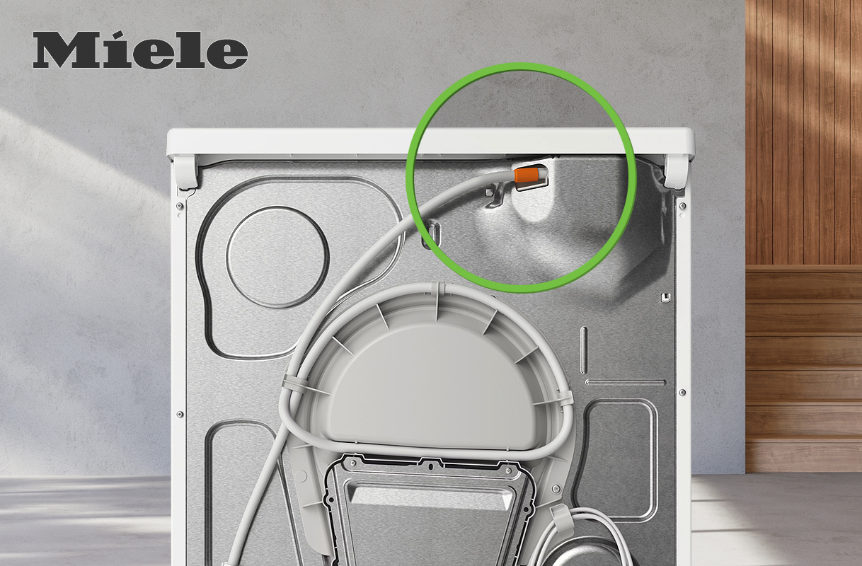Miele droger aansluiten op afvoer.