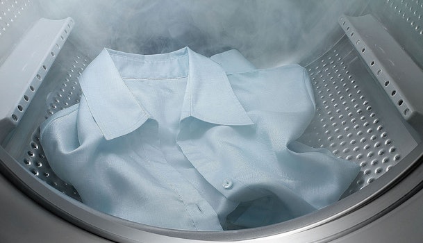 Miele droger met SteamFinish glad overhemd