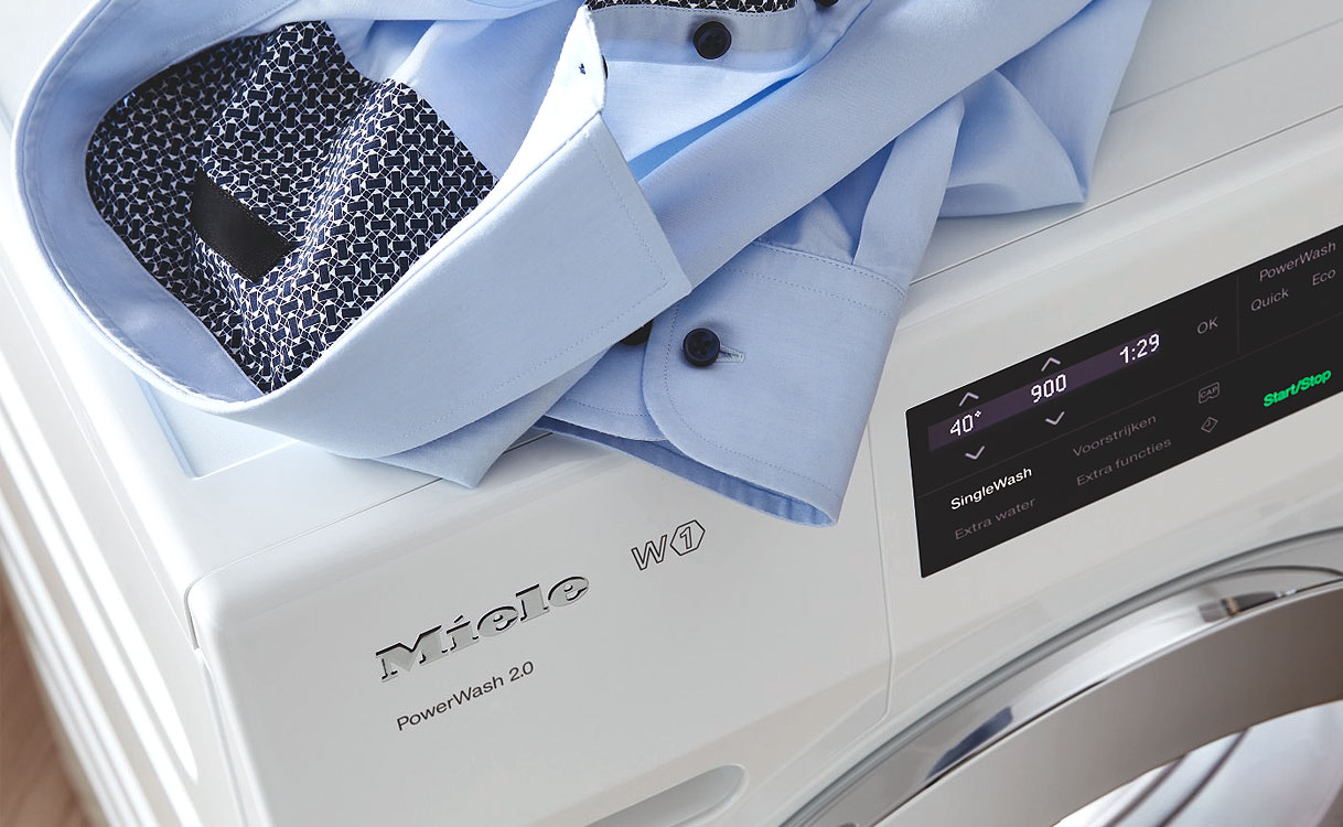 Miele wasmachine met SingleWash functie voor het wassen van één kledingstuk
